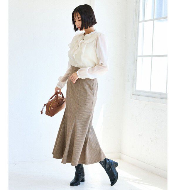 VIS「【美easy】ウーリッシュマーメイドスカート【セットアップ対応/洗える】」|スカート|