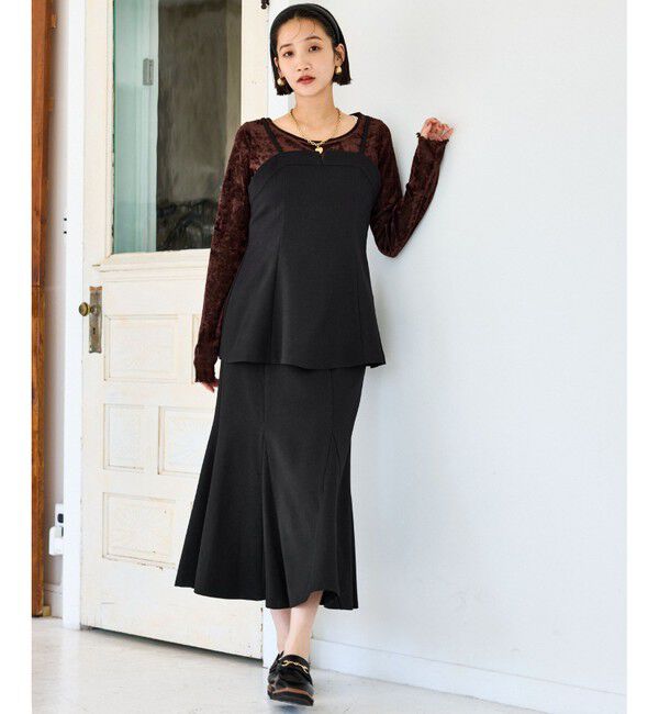 VIS「【美easy】ウーリッシュマーメイドスカート【セットアップ対応/洗える】」|スカート|