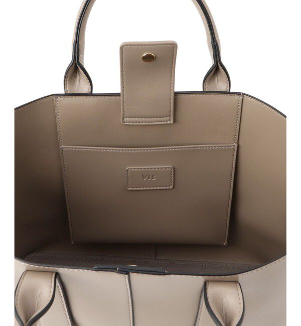 VIS「【復刻/WEB限定】【A4収納】ゴールド金具付きノットトートバッグ/通勤・通学対応」|トートバッグ|