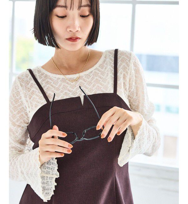 VIS「フレアスリーブレースインナートップス」|Tシャツ・カットソー|