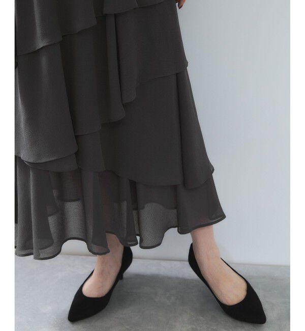 VIS「花柄アソート楊柳ティアードスカート」|スカート|