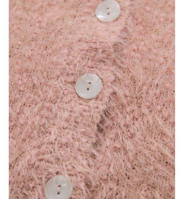 VIS「ポップコーンヤーンラメフェザーニットカーディガン/WEB限定FSサイズ」|カーディガン|