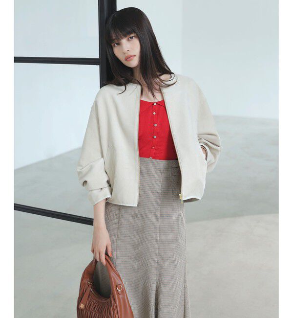 VIS「合皮パイピングキルトアソートブルゾン」|ブルゾン・スタジャン|