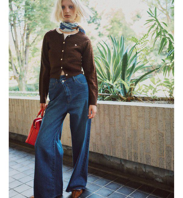 VIS「【POLO BCS】VIS別注クロスベルトストレートワイドデニム」|デニム|ブルー(44)