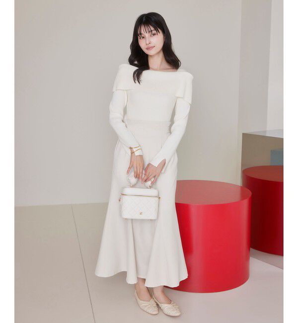 VIS「【美得】オフショルダーモチモチリブニット/好評につき再入荷」|ニット・セーター|