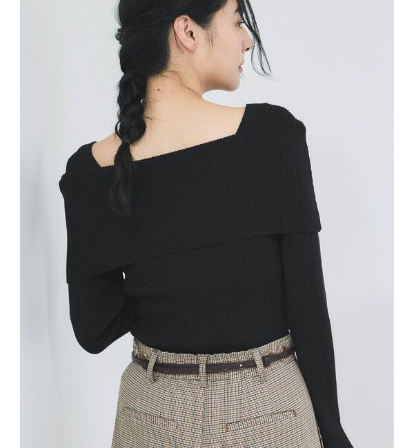 VIS「【美得】オフショルダーモチモチリブニット/好評につき再入荷」|ニット・セーター|