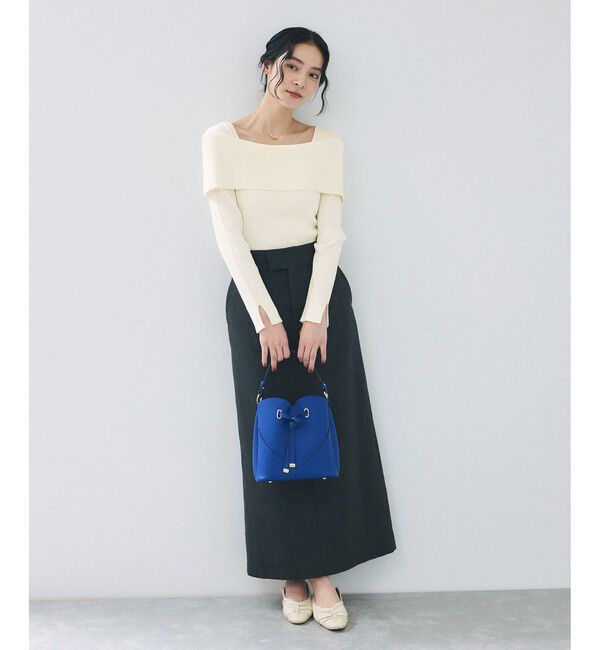 VIS「【美得】オフショルダーモチモチリブニット/好評につき再入荷」|ニット・セーター|