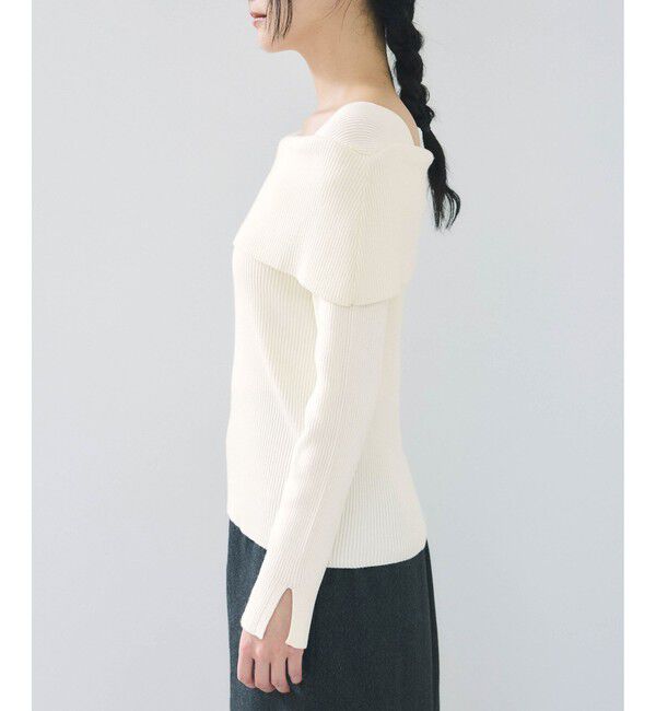 VIS「【美得】オフショルダーモチモチリブニット/好評につき再入荷」|ニット・セーター|