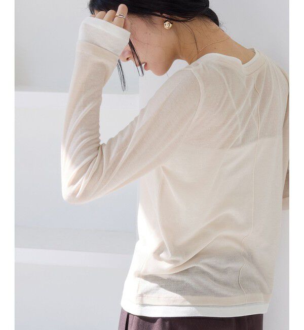 VIS「配色レイヤードシアーロンT」|Tシャツ・カットソー|