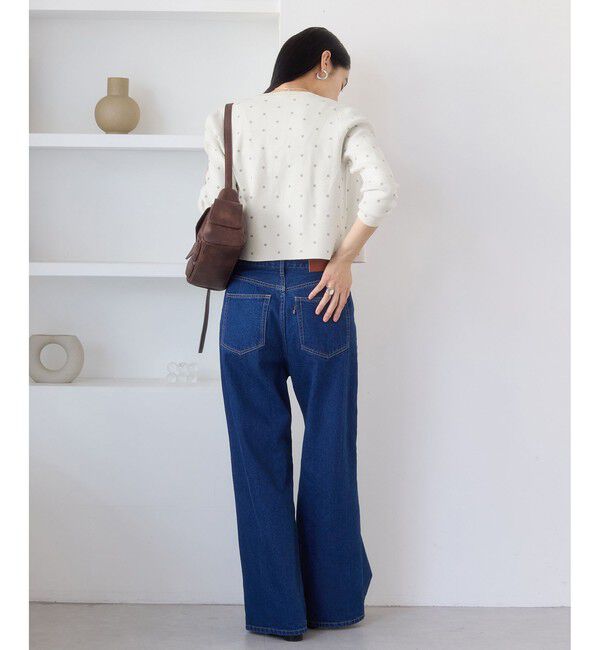 VIS「ドットジャガードカーディガン」|カーディガン|