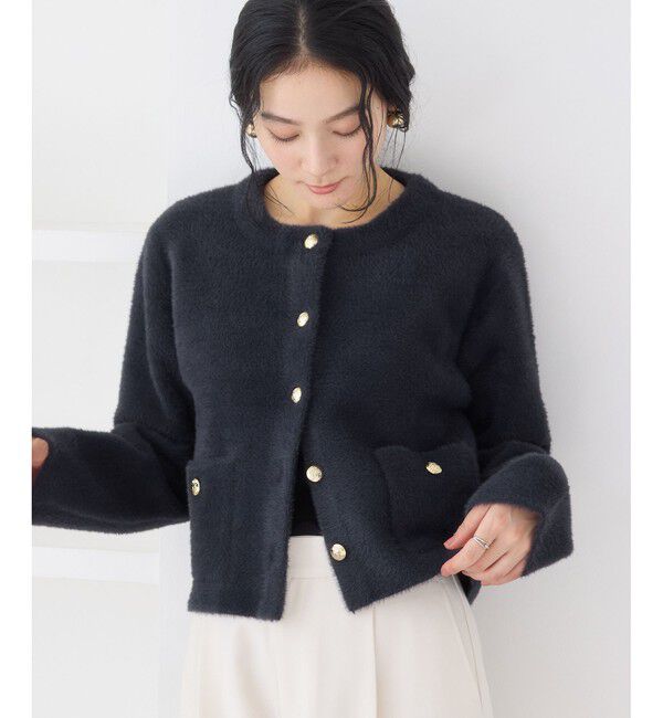 VIS「接結ミニフェザーニットジャケットカーディガン/一部WEB限定カラー」|カーディガン|