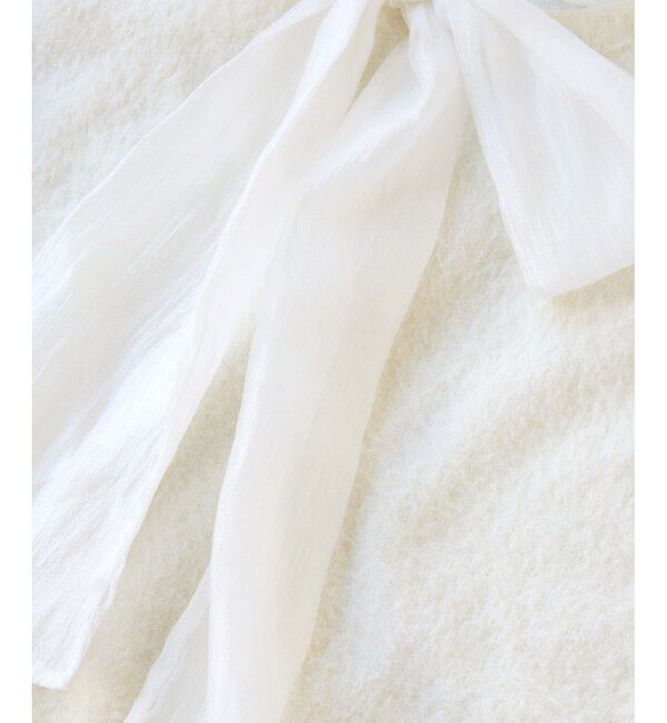 VIS「シアーボウタイリボン付きフェザーニットプルオーバー/2WAY・イージーケア」|ニット・セーター|