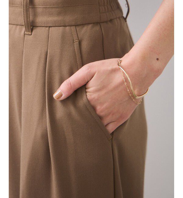 VIS「Hot Beautyツータックワイドパンツ/イージーケア」|チノ|