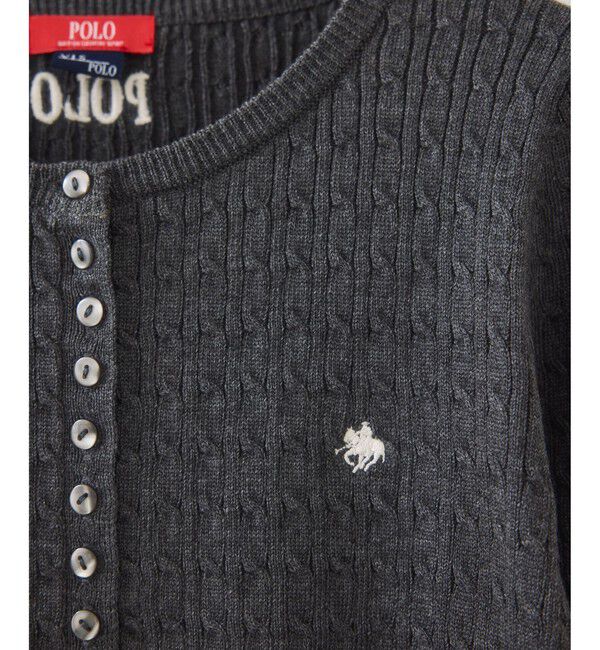 VIS「【POLO BCS】VIS別注ヘンリーネックミニケーブルニットトップス」|ニット・セーター|