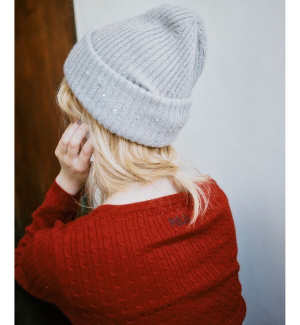 VIS「【POLO BCS】VIS別注ヘンリーネックミニケーブルニットトップス」|ニット・セーター|