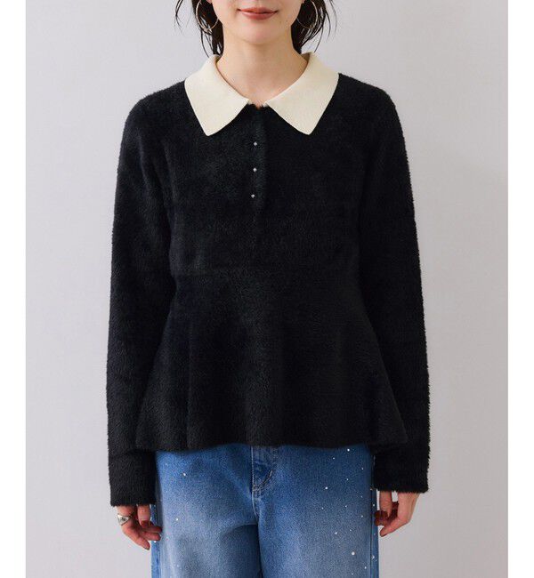 VIS「ペプラムデザインシャギーニット」|ニット・セーター|