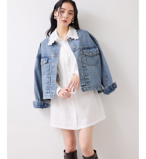 VIS「ボリュームスリーブデニムジャケット」|デニムジャケット|サックス(48)