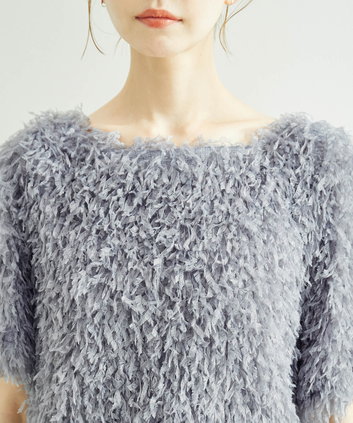 Rope&rsquo;Picnic「【emur/エミュール】フリンジハーフスリーブトップス/2WAY」|Tシャツ・カットソー|