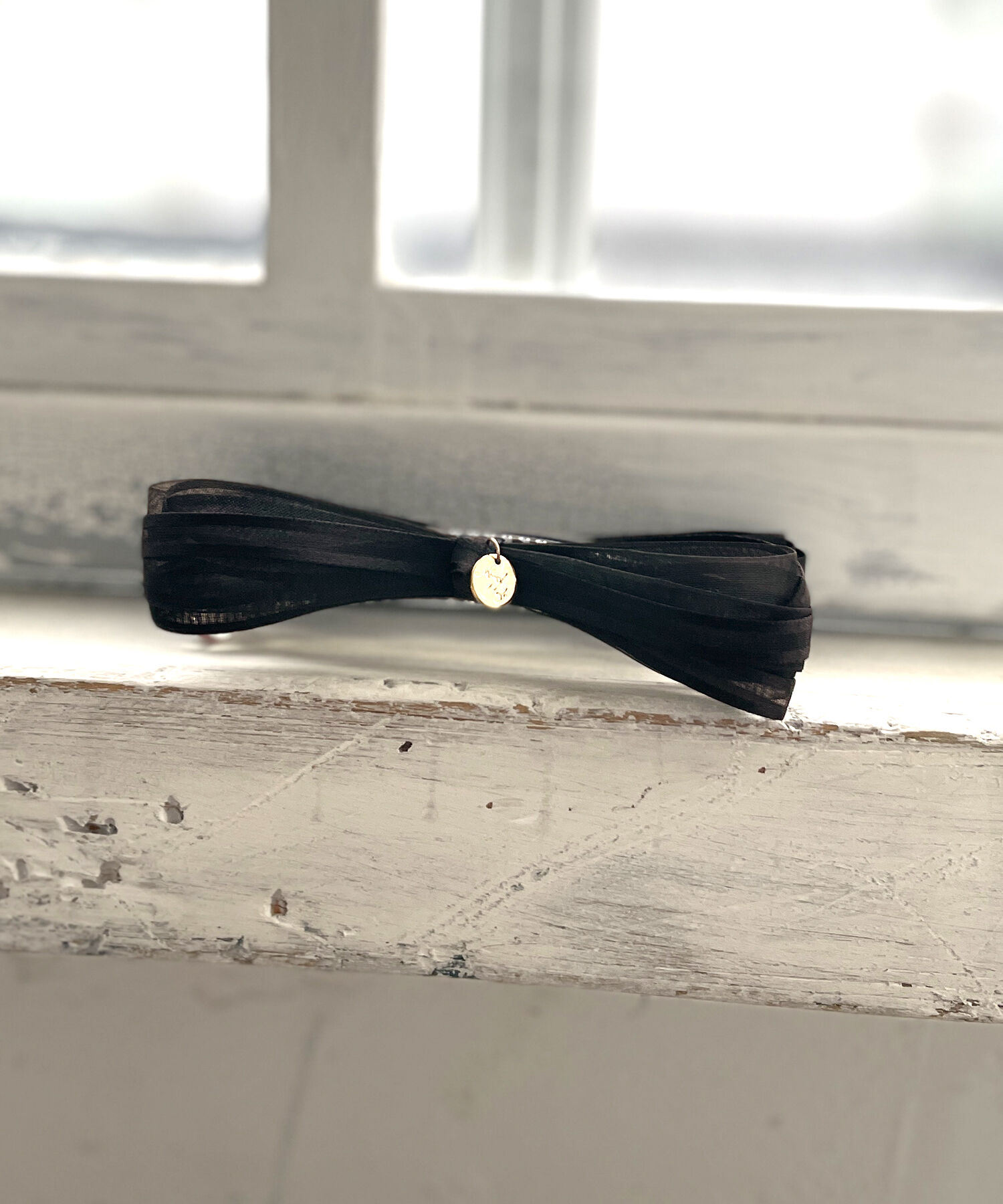 ROPE PICNIC PASSAGE「オーガンジーリボンバナナクリップ」|その他|ブラック(01)