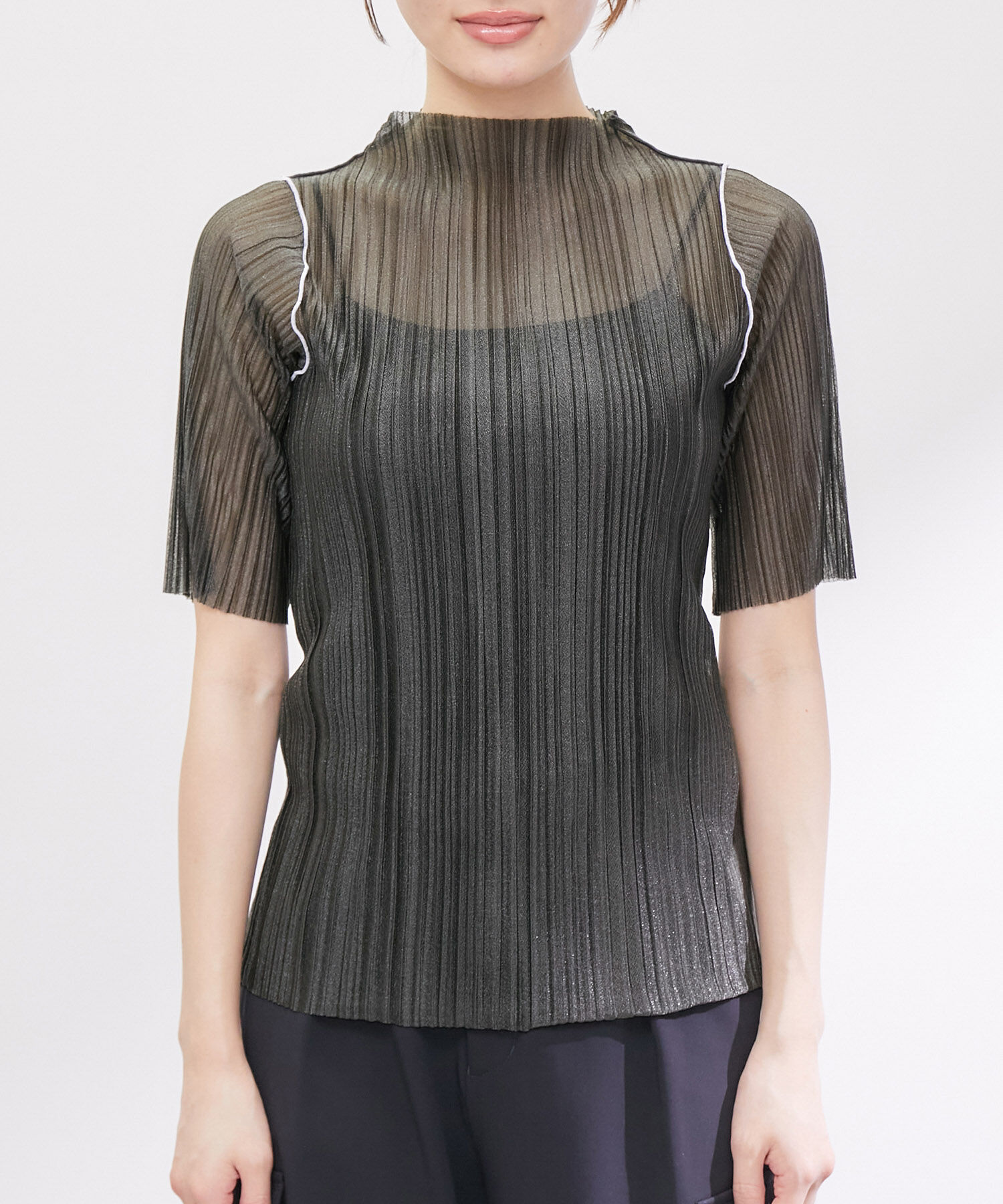 Rope&rsquo;Picnic「シアープリ－ツプチハイネックカットトップス」|Tシャツ・カットソー|