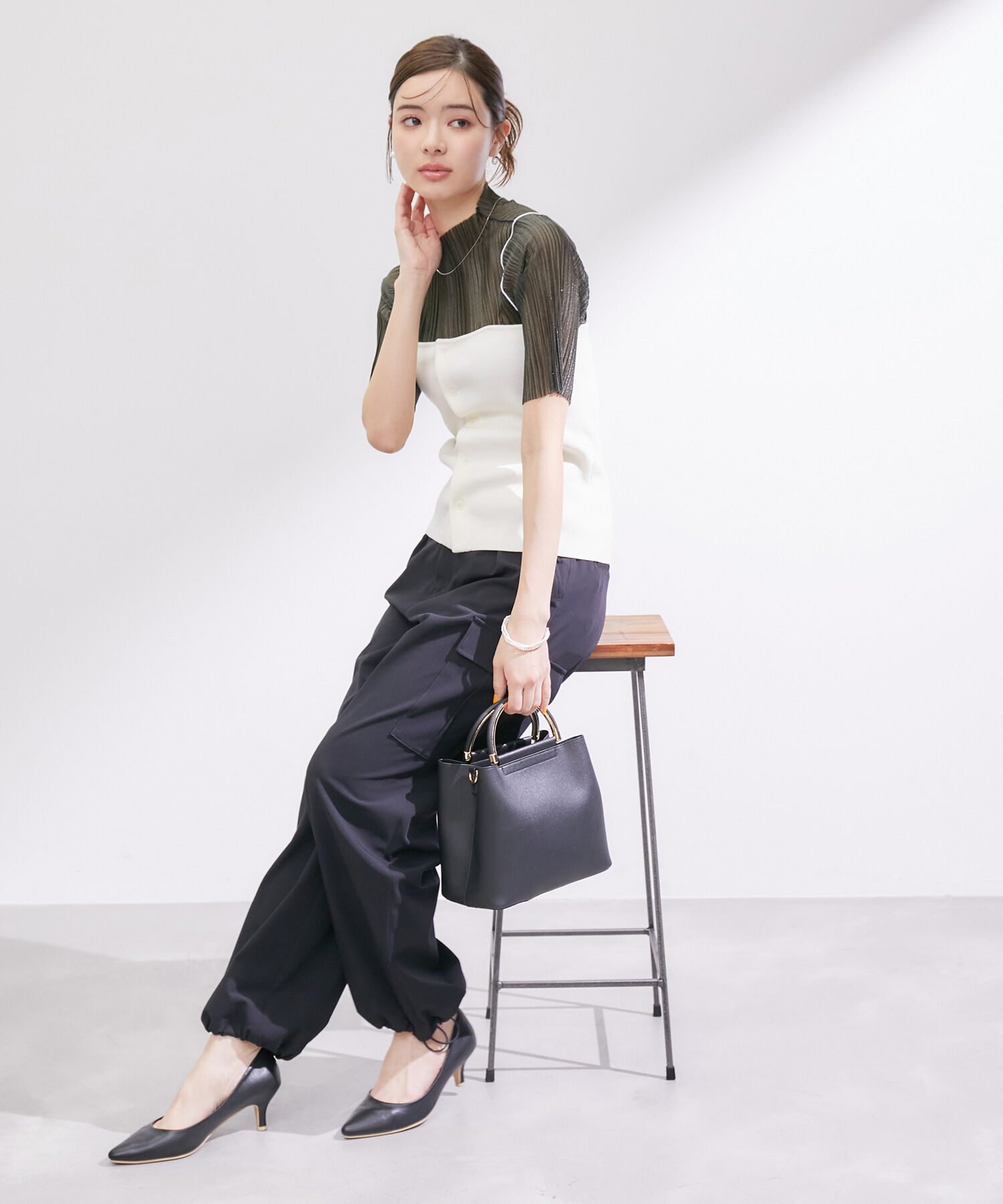 Rope&rsquo;Picnic「シアープリ－ツプチハイネックカットトップス」|Tシャツ・カットソー|