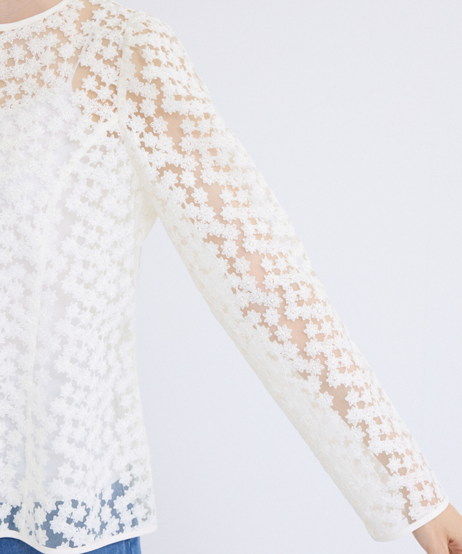 Rope&rsquo;Picnic「フラワーレースブラウス」|シャツ・ブラウス|