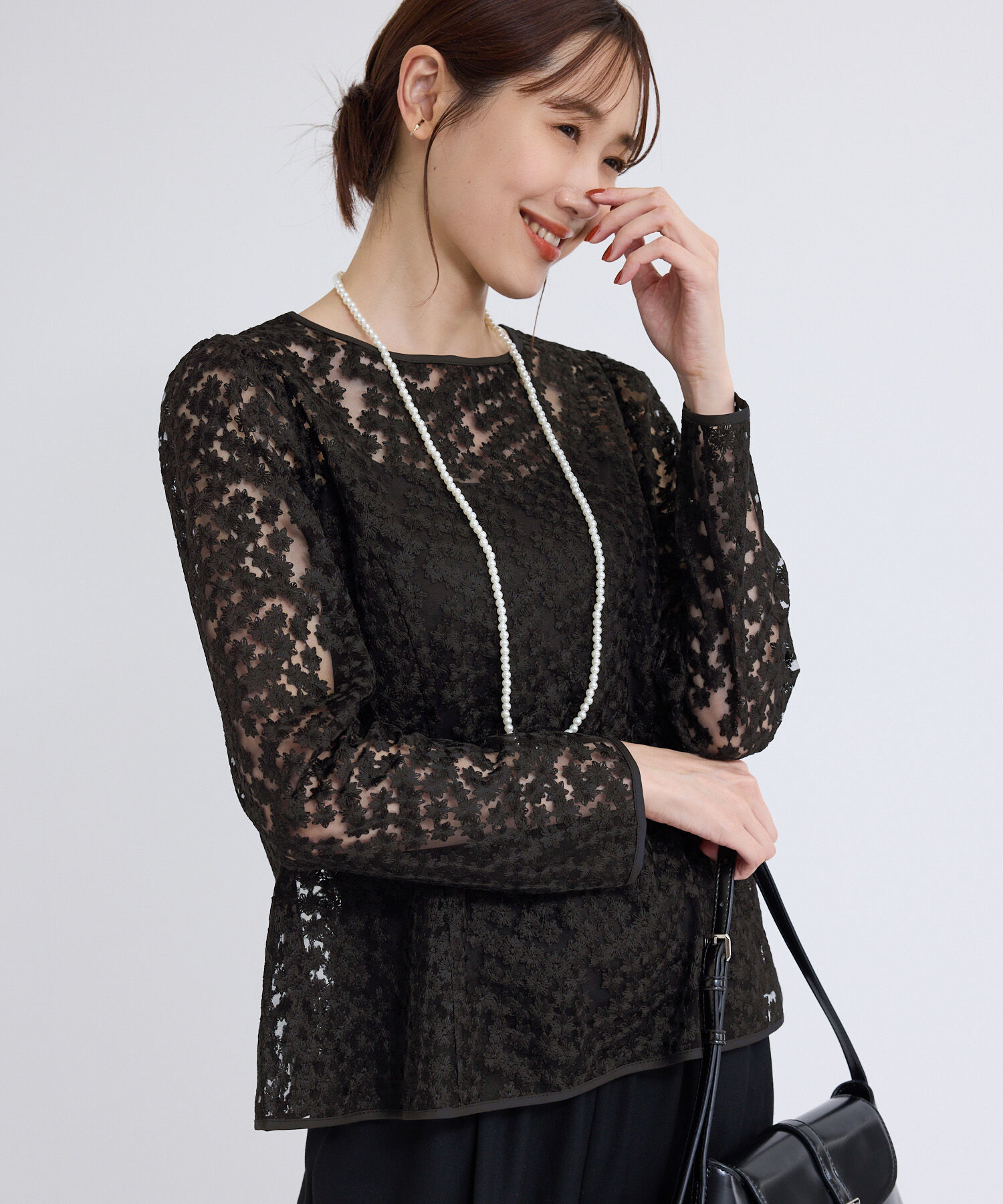 Rope&rsquo;Picnic「フラワーレースブラウス」|シャツ・ブラウス|