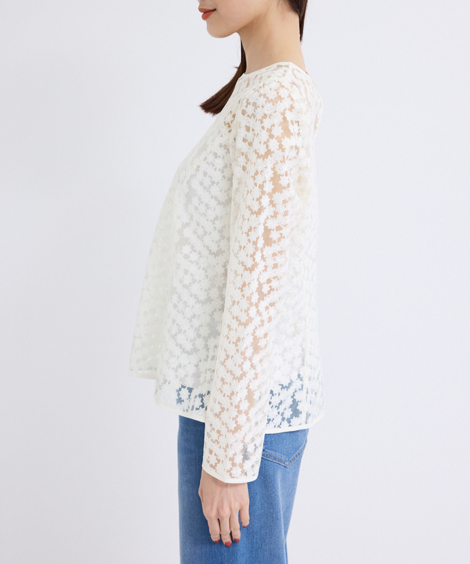 Rope&rsquo;Picnic「フラワーレースブラウス」|シャツ・ブラウス|