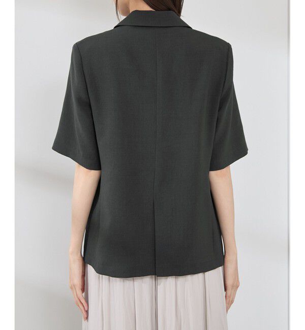 Rope&rsquo;Picnic「【接触冷感・吸水速乾・防シワ】エフォートレスリラックスハーフスリーブジャケット」|テーラードジャケット|