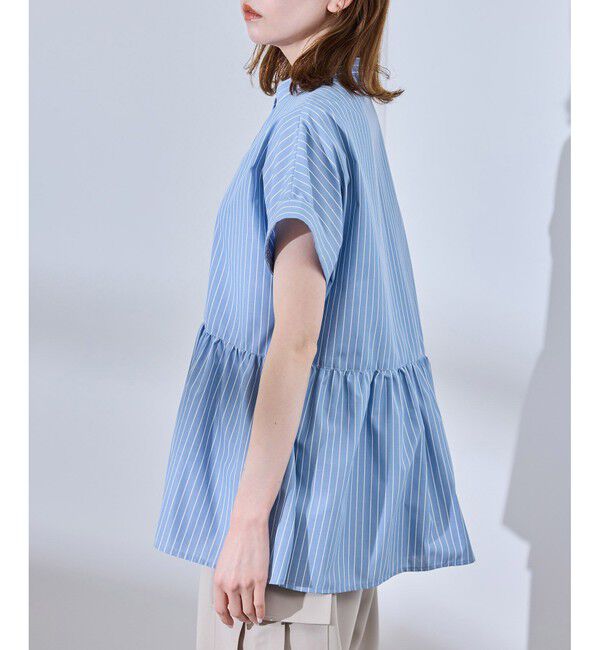 Rope&rsquo;Picnic「【UV対応・防シワ】フレンチペプラムシャツ」|シャツ・ブラウス|