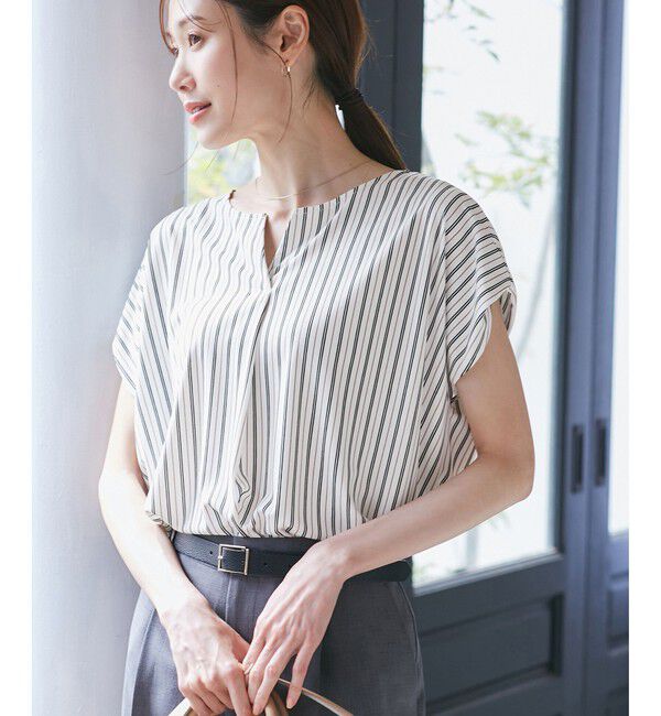 Rope&rsquo;Picnic「カットジョーゼットスキッパートップス」|Tシャツ・カットソー|