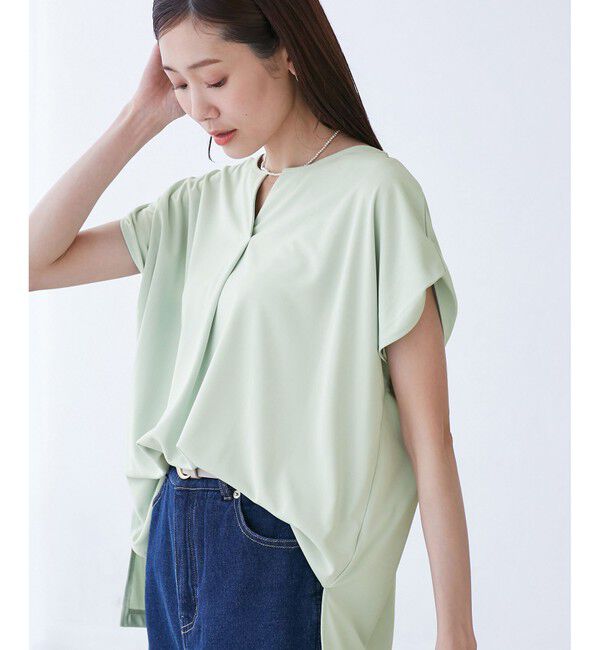 Rope&rsquo;Picnic「カットジョーゼットスキッパートップス」|Tシャツ・カットソー|