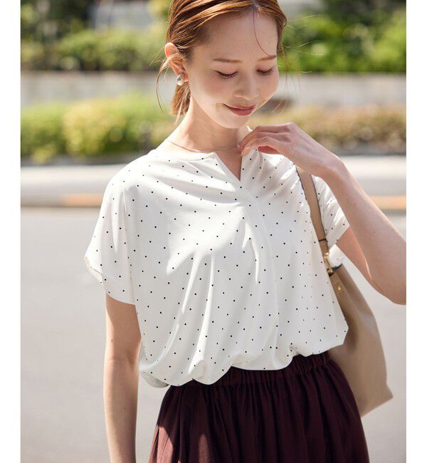 Rope&rsquo;Picnic「カットジョーゼットスキッパートップス」|Tシャツ・カットソー|