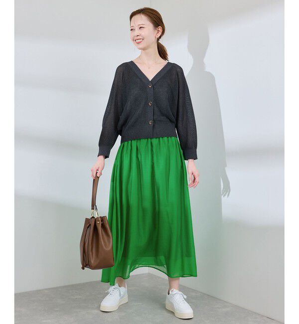 Rope&rsquo;Picnic「エアリーシアーギャザーロングスカート」|スカート|