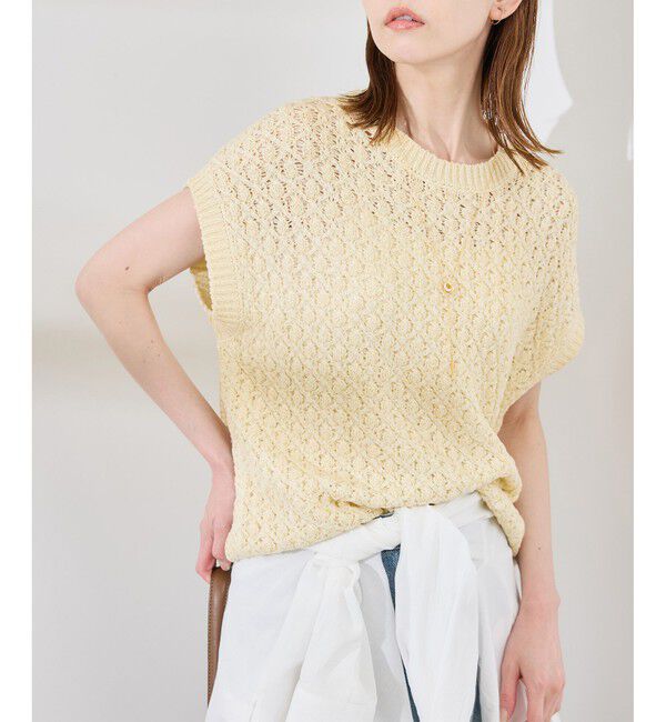 Rope&rsquo;Picnic「ポップコーン編みニットベスト」|ベスト・ジレ|クリーム(83)