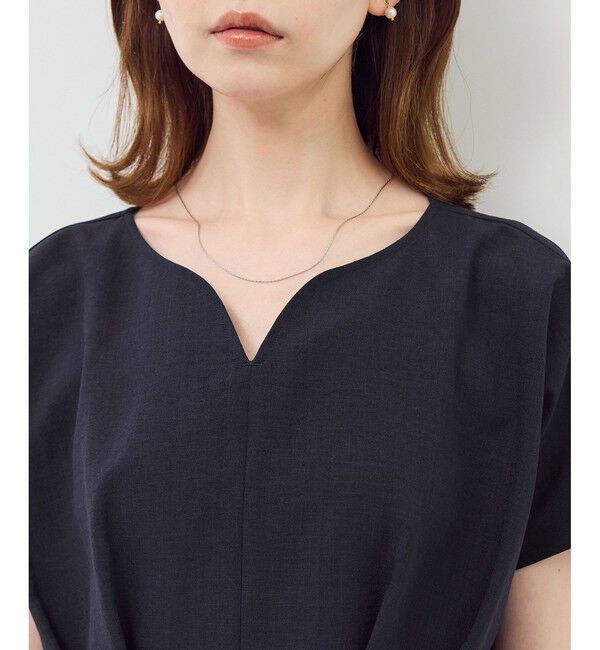 Rope&rsquo;Picnic「【接触冷感】ハートネックペプラムブラウス」|シャツ・ブラウス|