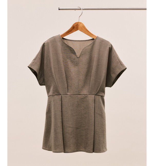 Rope&rsquo;Picnic「【接触冷感】ハートネックペプラムブラウス」|シャツ・ブラウス|