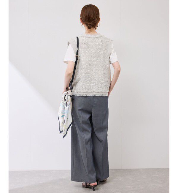 Rope&rsquo;Picnic「テンセルシャンブレータックワイドスラックス/通勤対応」|チノ|