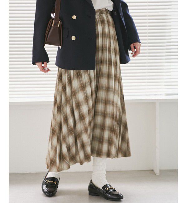 Rope&rsquo;Picnic「チェック柄プリーツスカート」|スカート|