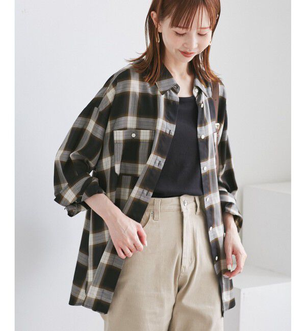 Rope&rsquo;Picnic「オンブレチェックシャツ/UVケア」|シャツ・ブラウス|
