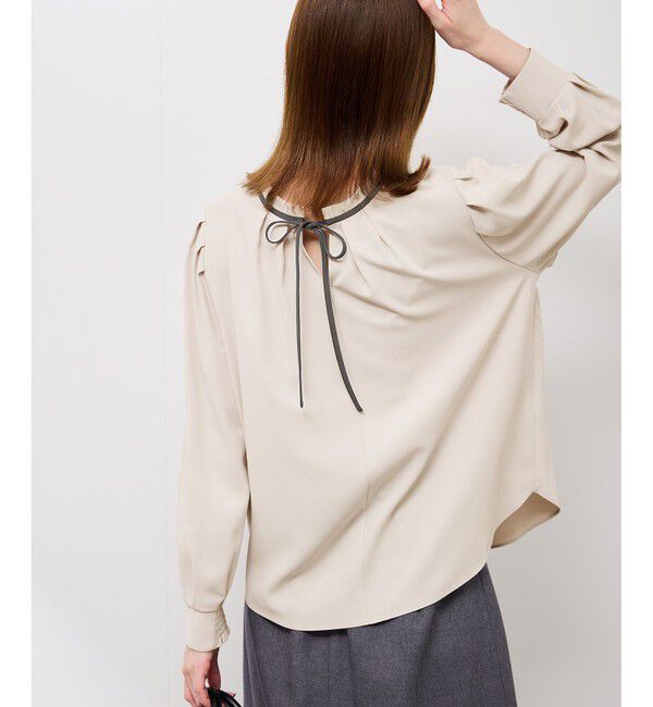 Rope&rsquo;Picnic「【前後2WAY】【WEB限定カラー】配色リボンブラウス/通勤対応」|シャツ・ブラウス|