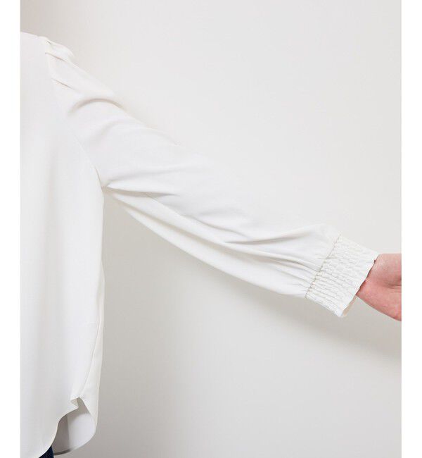 Rope&rsquo;Picnic「【前後2WAY】【WEB限定カラー】配色リボンブラウス/通勤対応」|シャツ・ブラウス|