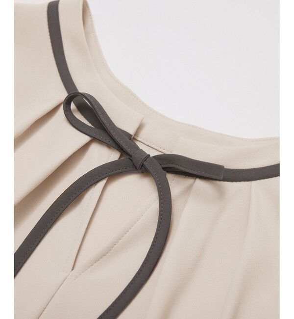 Rope&rsquo;Picnic「【前後2WAY】【WEB限定カラー】配色リボンブラウス/通勤対応」|シャツ・ブラウス|