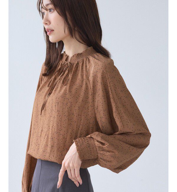 Rope&rsquo;Picnic「シャーリングカラーブラウス/2WAY」|シャツ・ブラウス|