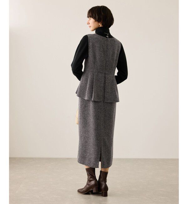 Rope&rsquo;Picnic「【新色追加】レイヤード風ペプラムジャンパースカート」|ワンピース|