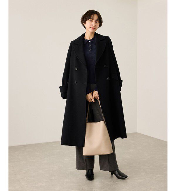 Rope&rsquo;Picnic「ポロカラーミニケーブルニット/イージーケア」|ニット・セーター|