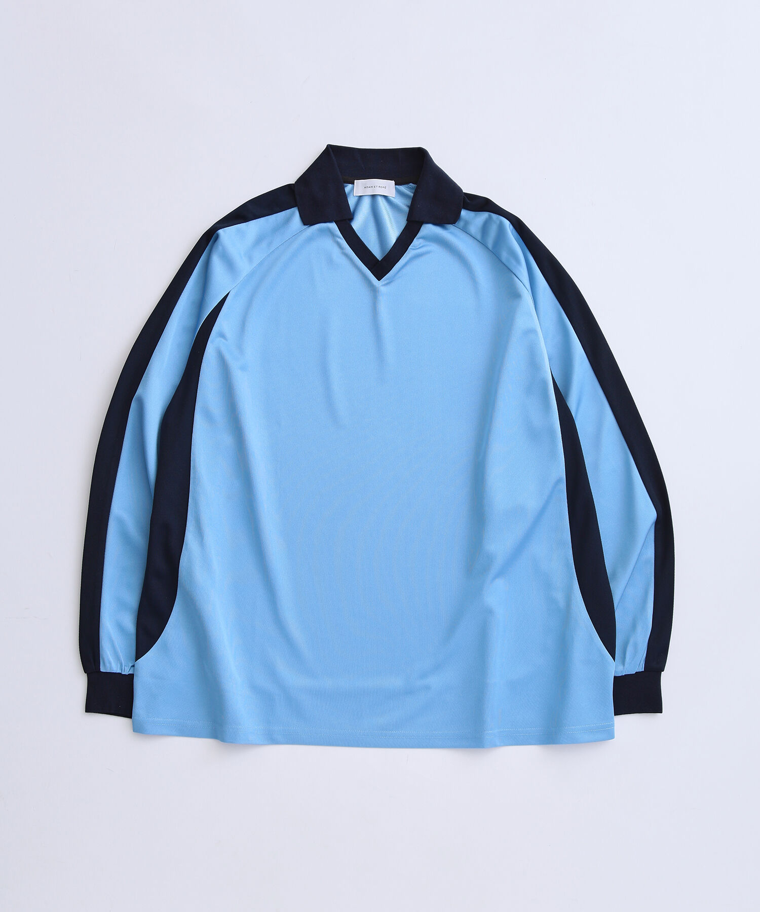 ADAM ET ROPE'「【UNIFORM/ユニフォーム】 POLO ロングスリーブ ゲームシャツ / 吸水速乾 / 透湿性 / 通気性 / ユニセック」|Tシャツ・カットソー|サックス(48)