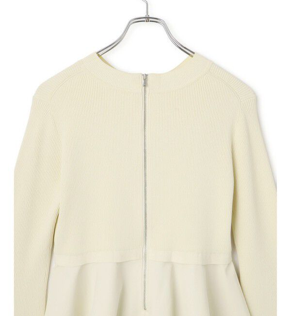 ADAM ET ROPE'「【再入荷】・【サステナブル】ペプラムコンビニットプルオーバー」|ニット・セーター|