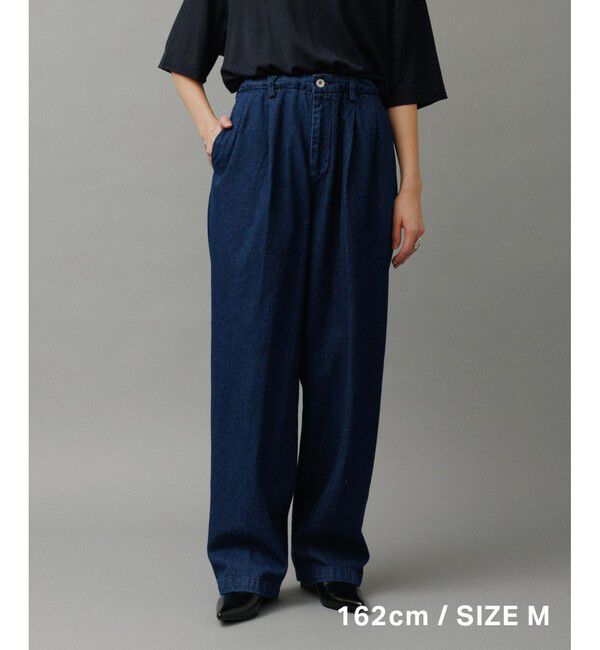 ADAM ET ROPE'「ワイド イージー ブリーチ デニムパンツ / ADAM ET ROPE' JEANS -GRID-」|デニム|