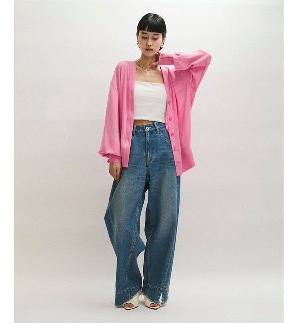 ADAM ET ROPE'「【接触冷感】ハイツイストボイルカーディガン」|カーディガン|